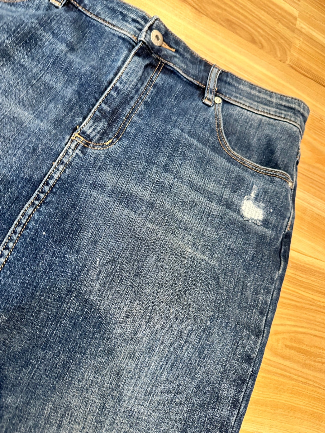 Witchery - Denim Skirt - Size 14 - Dark Blue