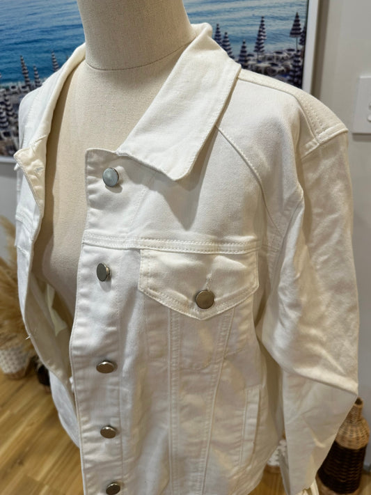 Siren - Denim Jacket - Size 16 - White
