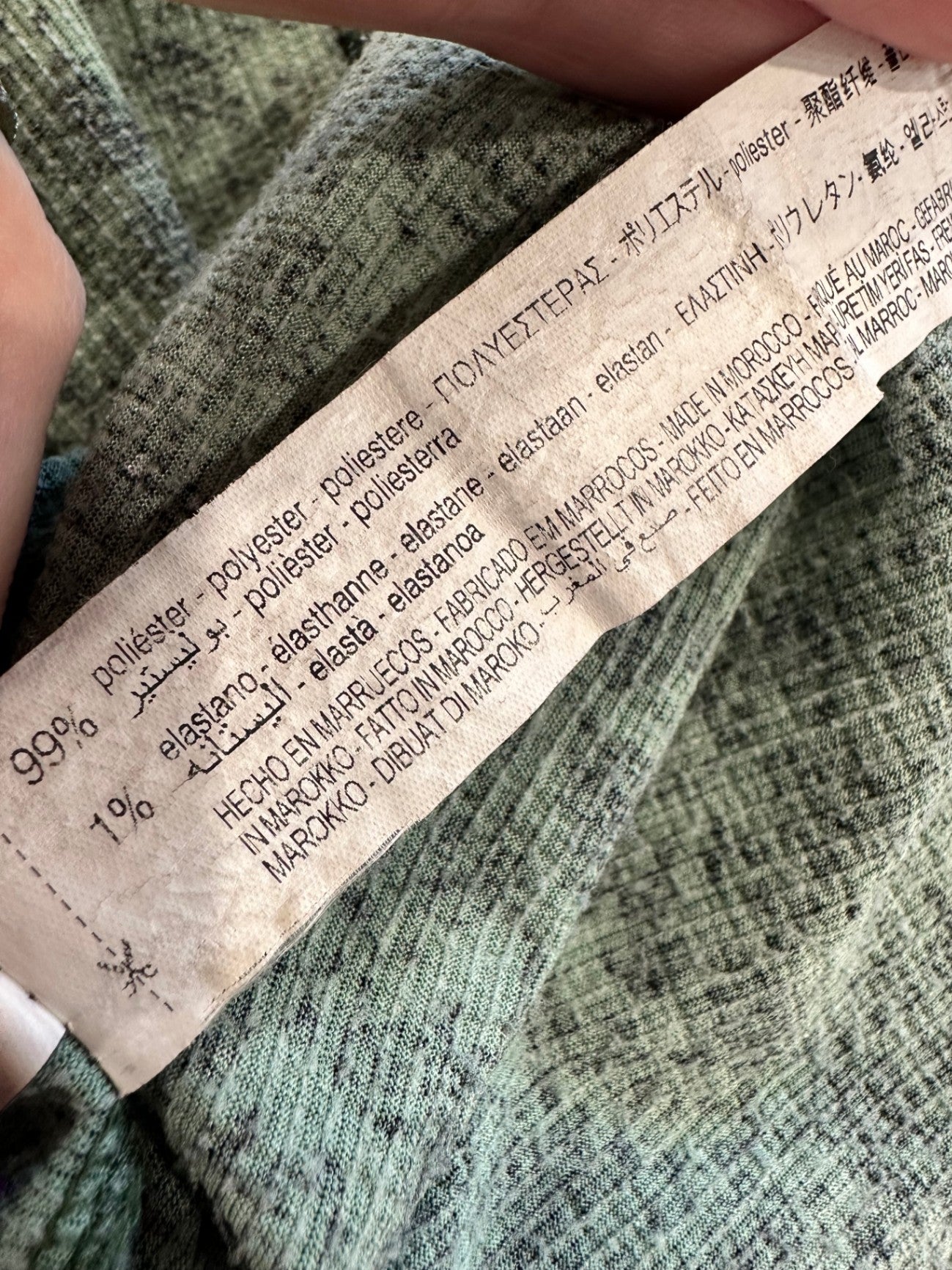 Zara - Maxi Dress - Medium - Green with black floral pattern [some pilling]