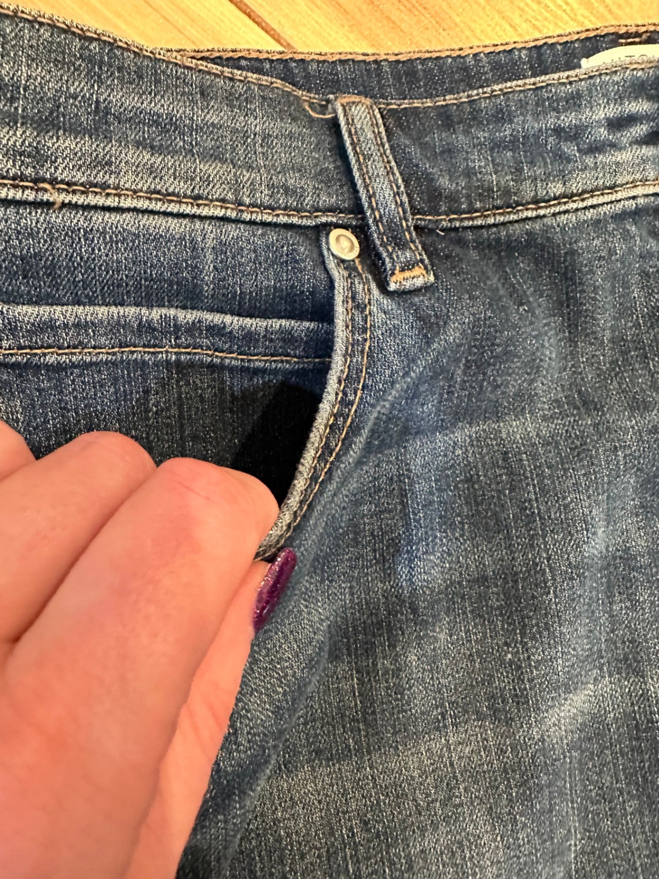 Witchery - Denim Skirt - Size 14 - Dark Blue