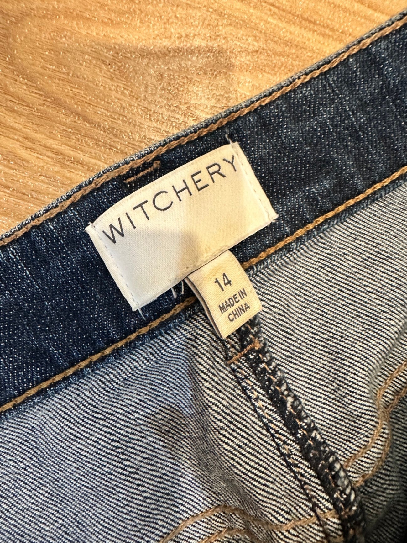 Witchery - Denim Skirt - Size 14 - Dark Blue