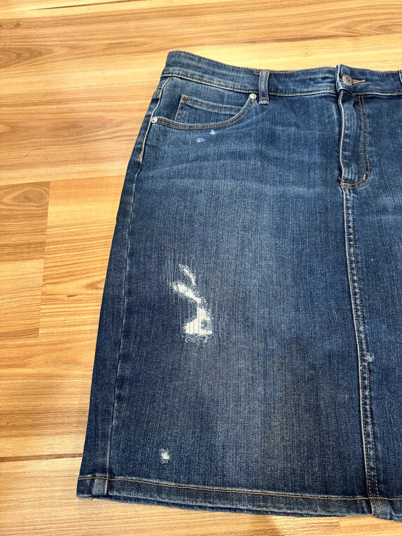 Witchery - Denim Skirt - Size 14 - Dark Blue