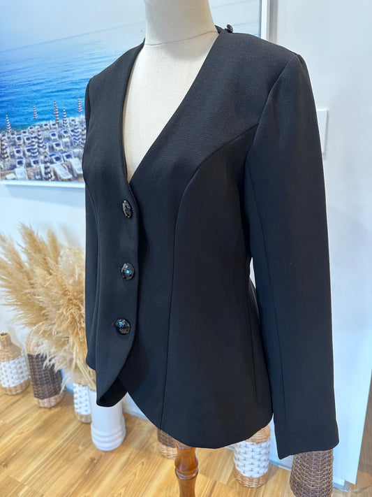 Annah Stretton - Evening Blazer - Small - Black with Jewel features