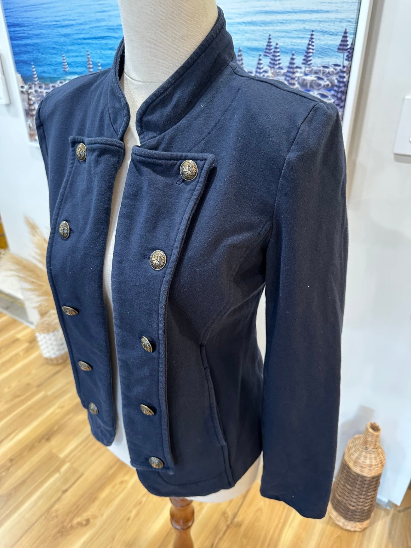 Tommy Hilfiger - Military Style Jacket - Size Small - Dark Blue [Slight Washfade]