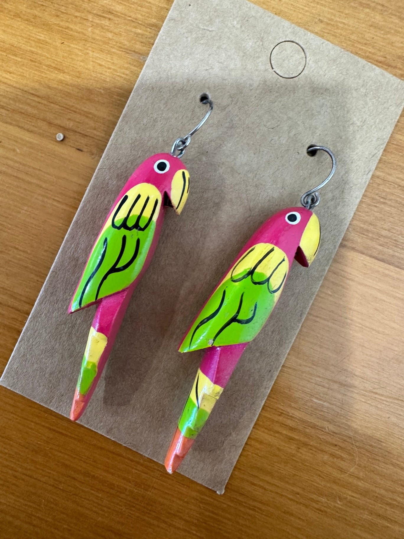 Parrot Earrings - Timber - Tropical