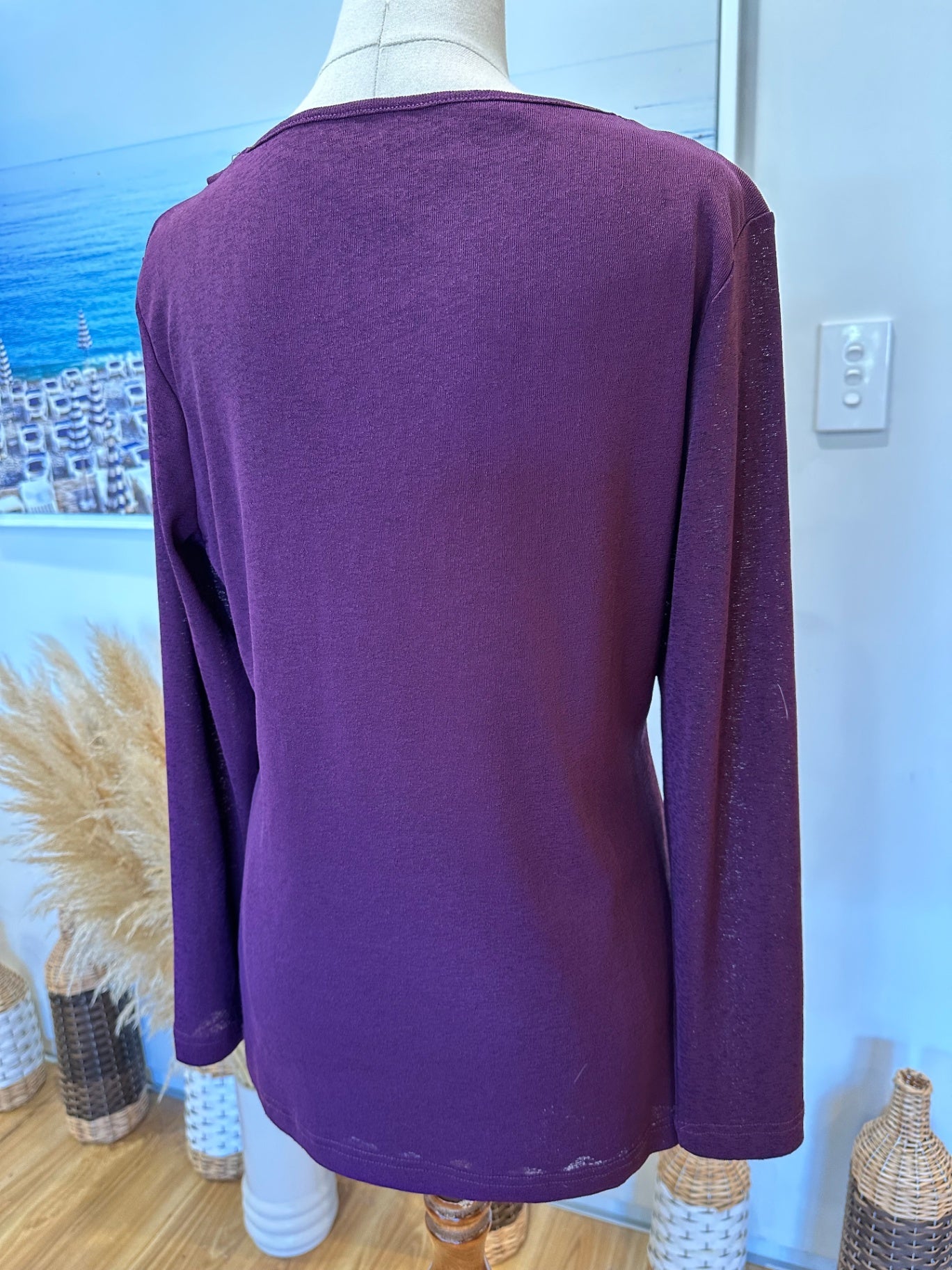 [SALE] Y2K Era - Classique - Cowl Neck Top - Size Medium - Deep Purple
