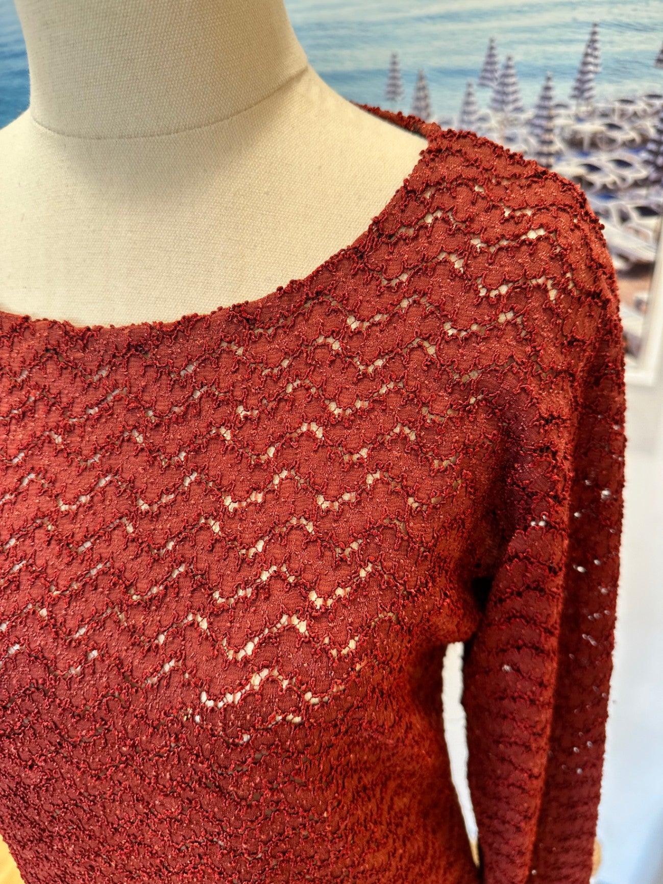 Lace Top - Medium - Burgundy
