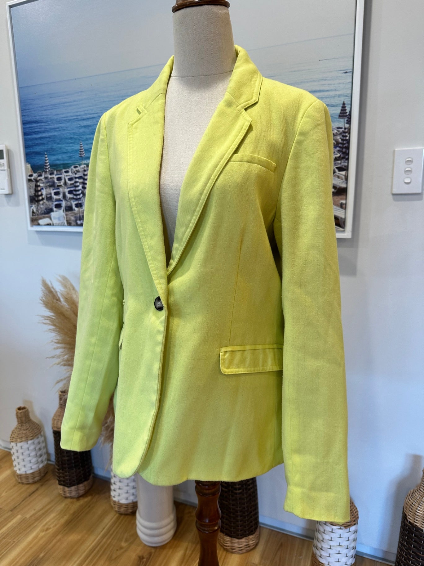 Spring Blazer - Capture - Size 12 - Yellow [Some Pilling] 