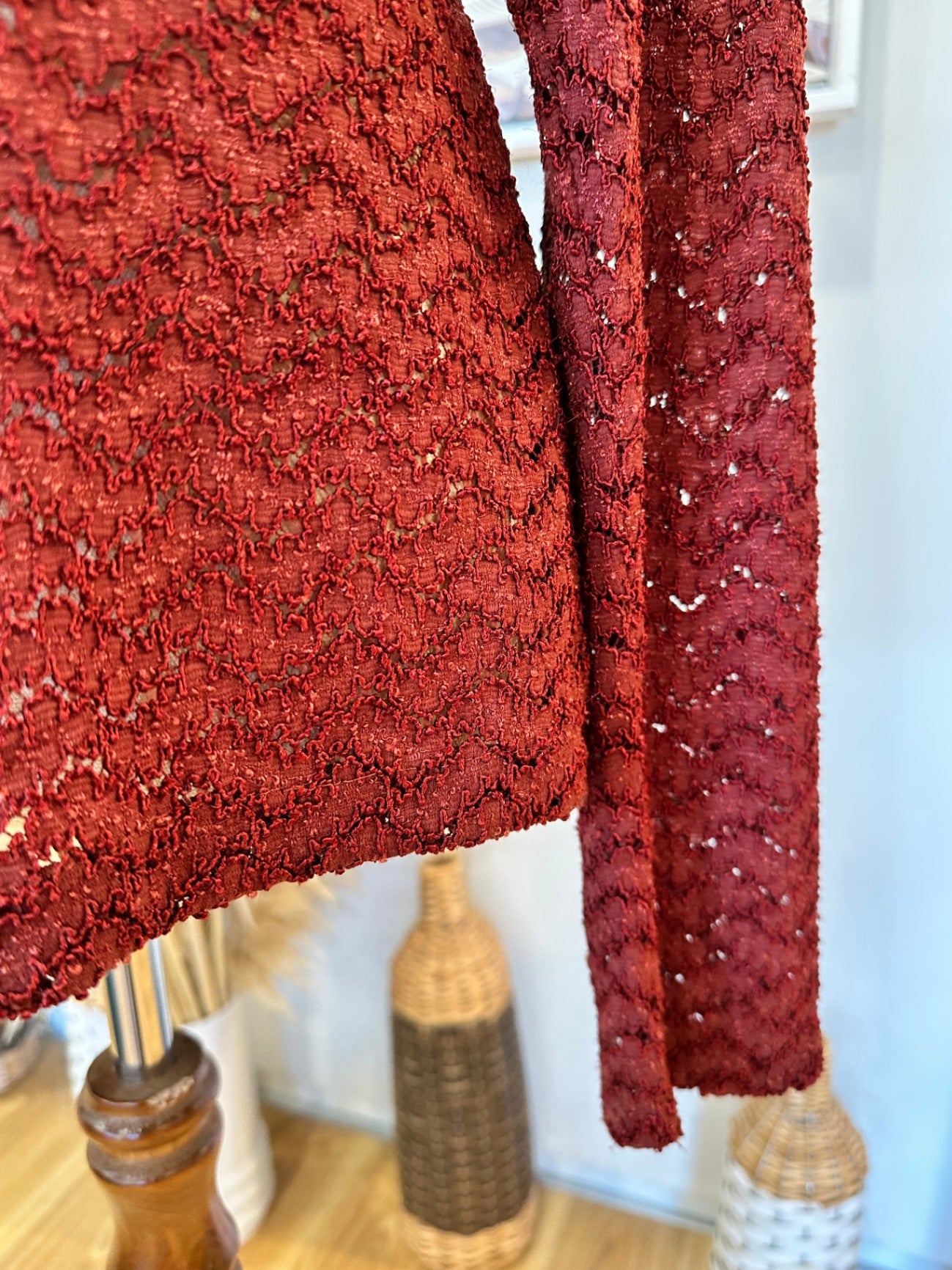 Lace Top - Medium - Burgundy