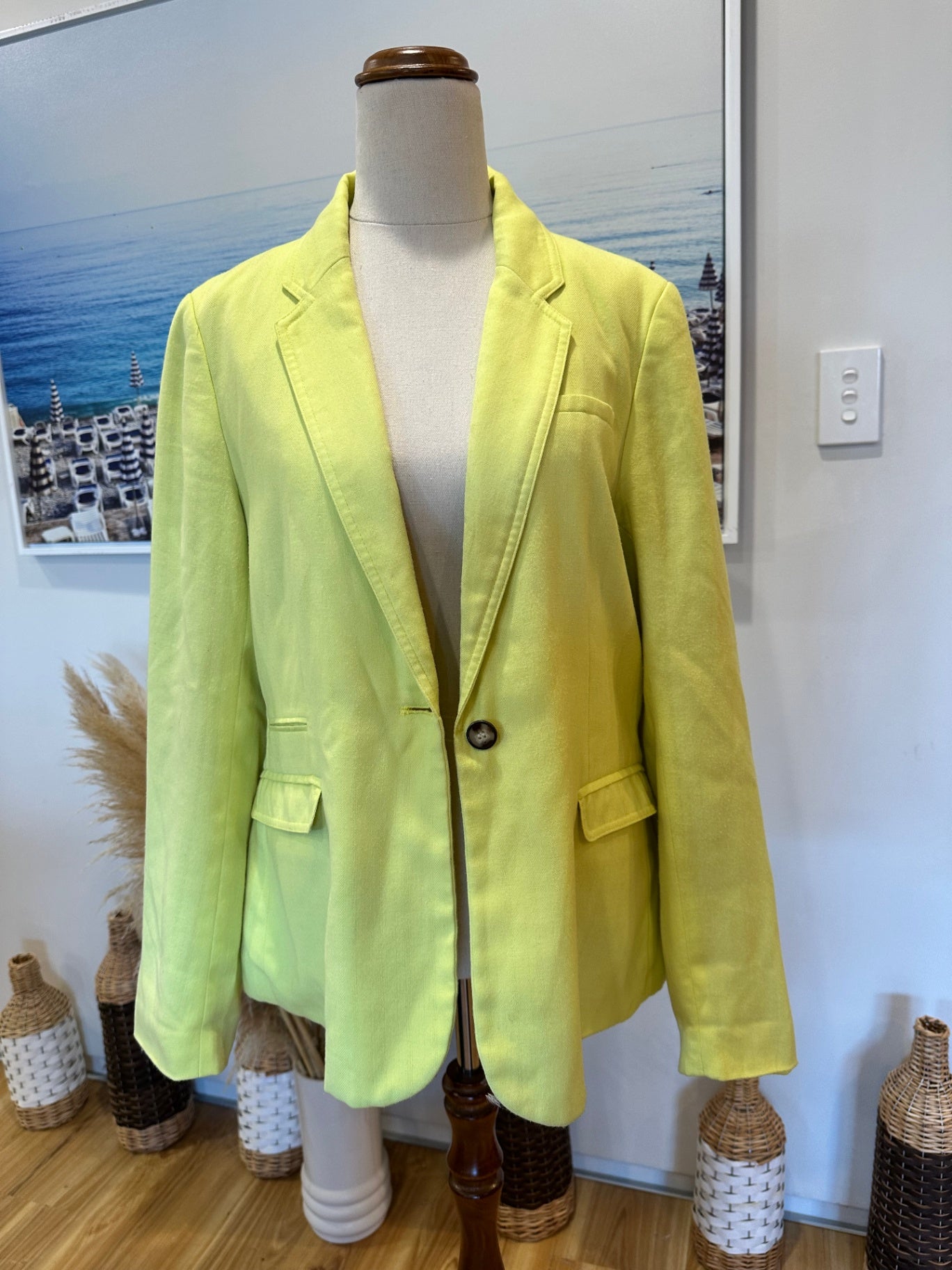 Spring Blazer - Capture - Size 12 - Yellow [Some Pilling] 