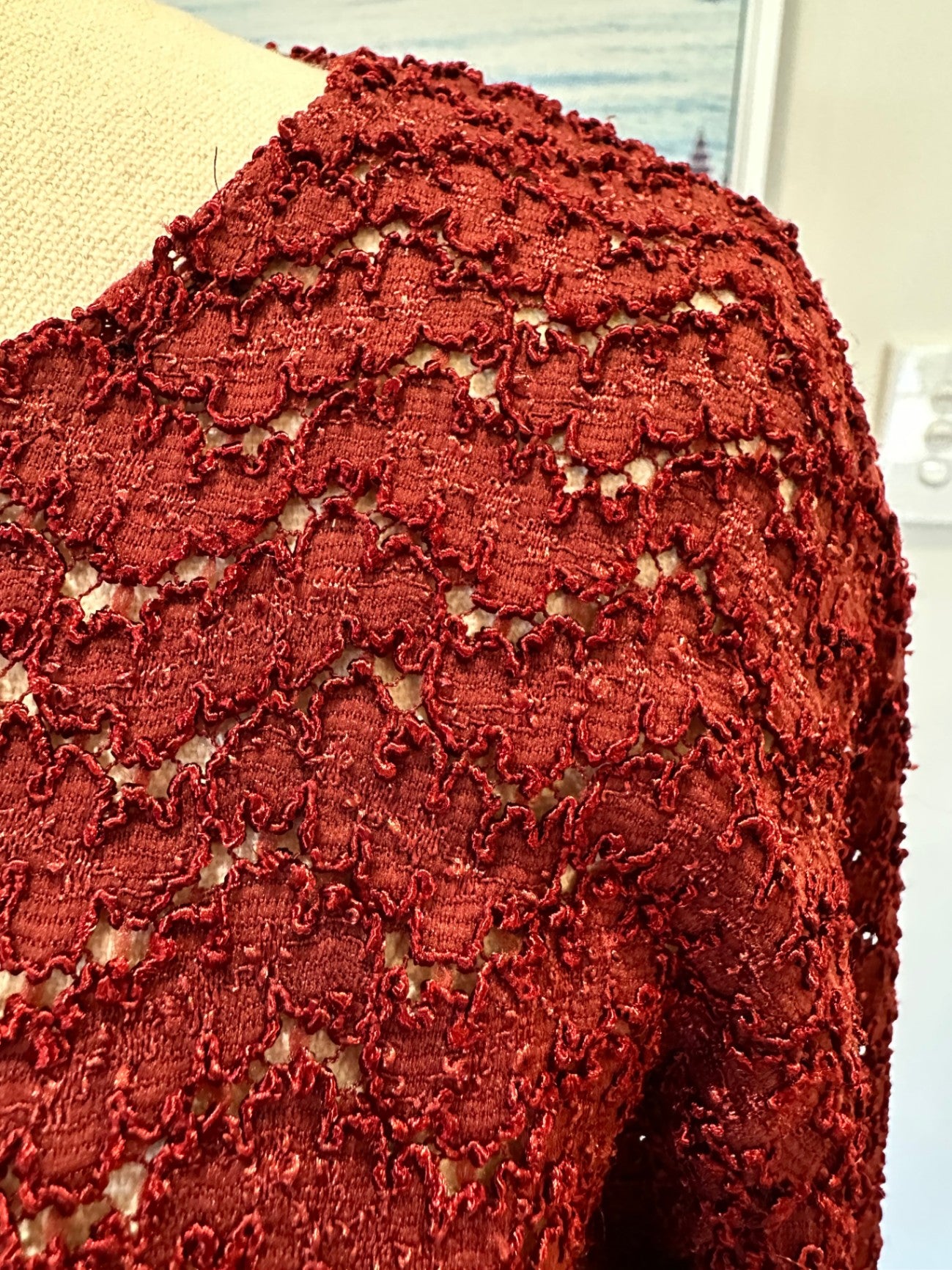 Lace Top - Medium - Burgundy