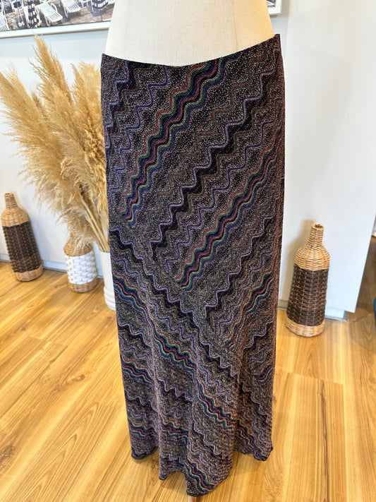 Chico Loco - Stretchy Skirt - Size 14 - Multicolour w Sparkles