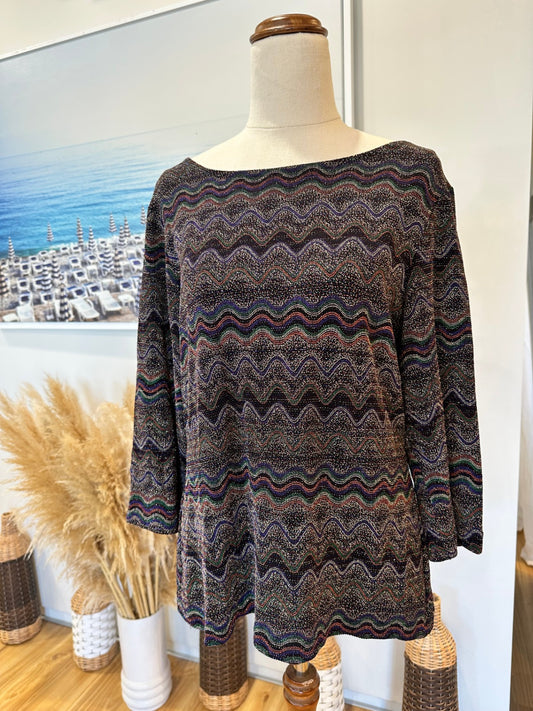 Chico Loco - Stretchy Top - Extra Large - Multicoloured w Sparkles