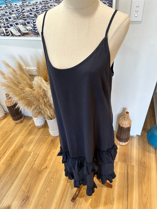 Emerge - Summer Dress - Size 14 - Navy Blue / Grey