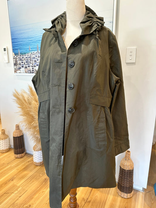 Capture - Spring Coat - Size 16 - Olive Green