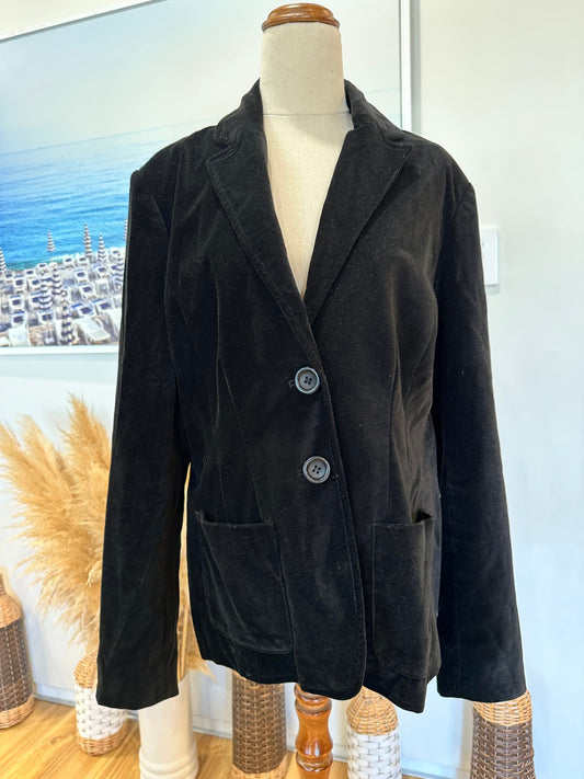 Max - Black Velver Blazer - Size 14