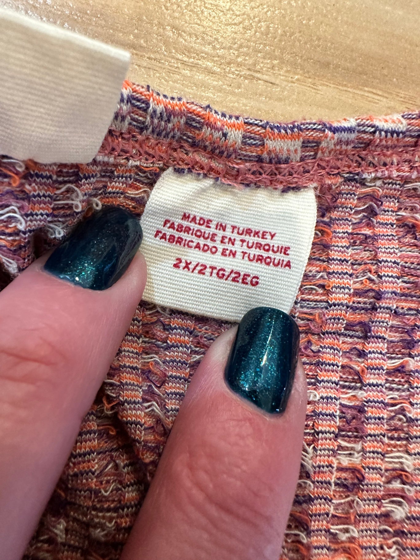 [SALE] Levi's - Square Neckline Top - Extra Large - Desert Sunset Tones