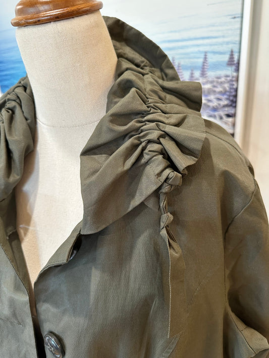 Capture - Spring Coat - Size 16 - Olive Green