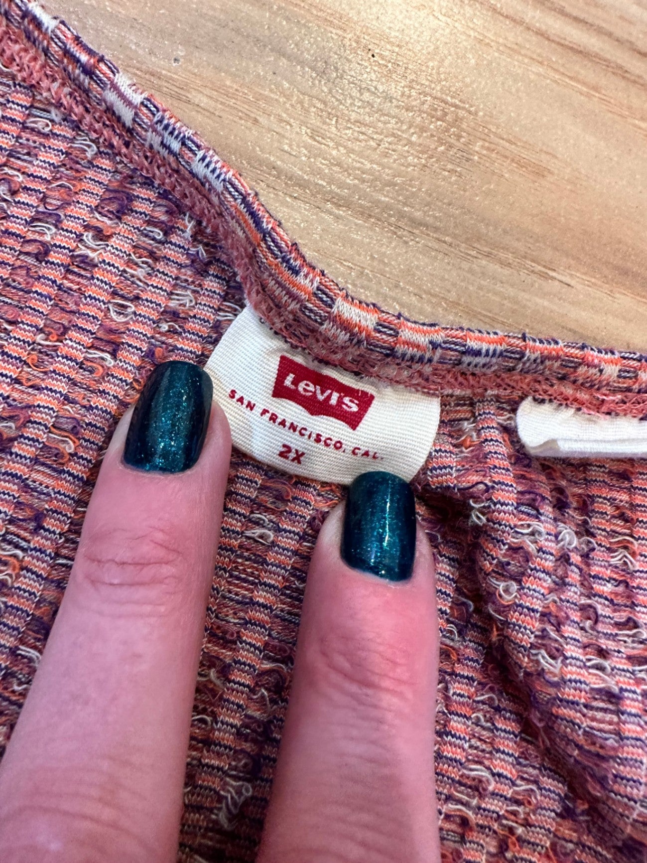 [SALE] Levi's - Square Neckline Top - Extra Large - Desert Sunset Tones
