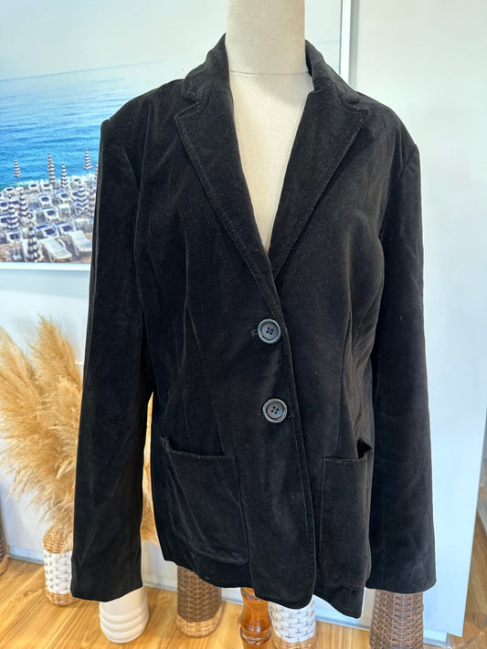 Max - Black Velver Blazer - Size 14