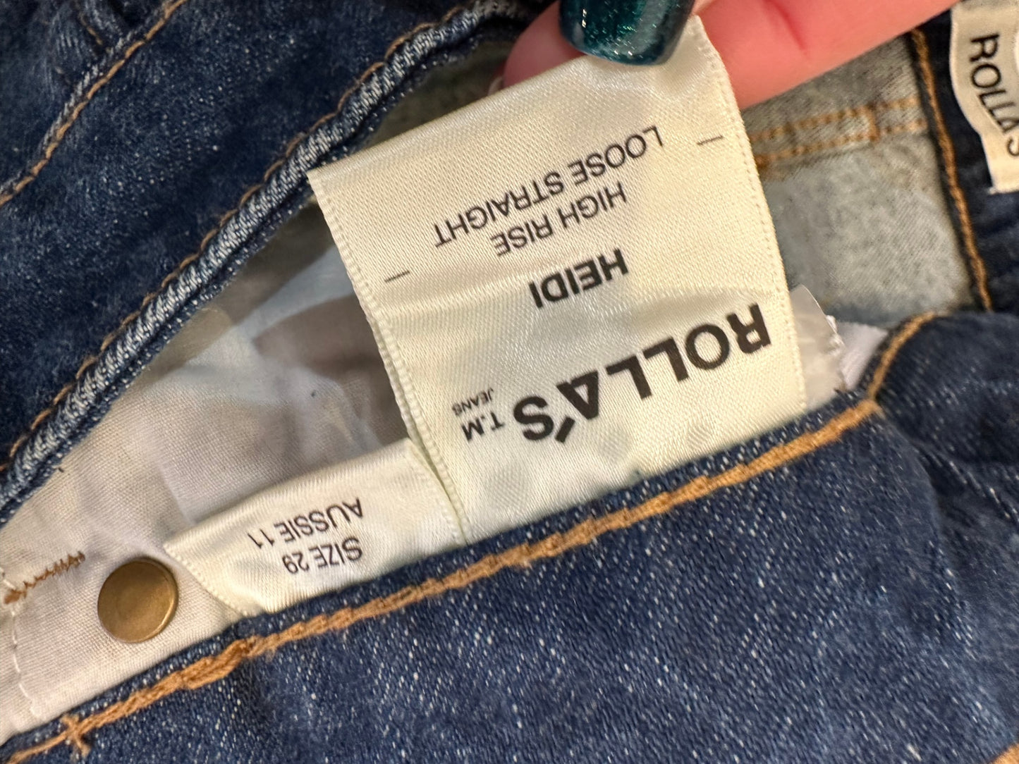 Rolla's Jeans - Heidi - High Rise Blue - Size 29 / Aust 11