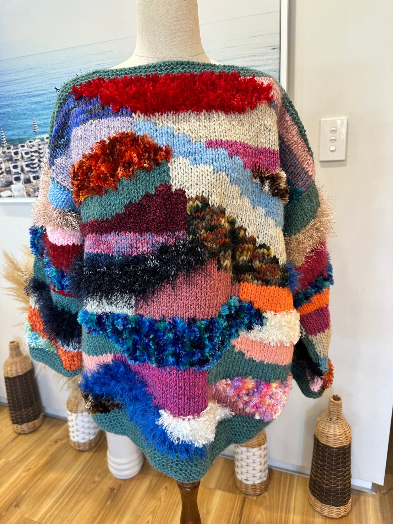 NEW - Made in New Brighton - Hand Knitted Jumper - Small / Medium - One of a Kind