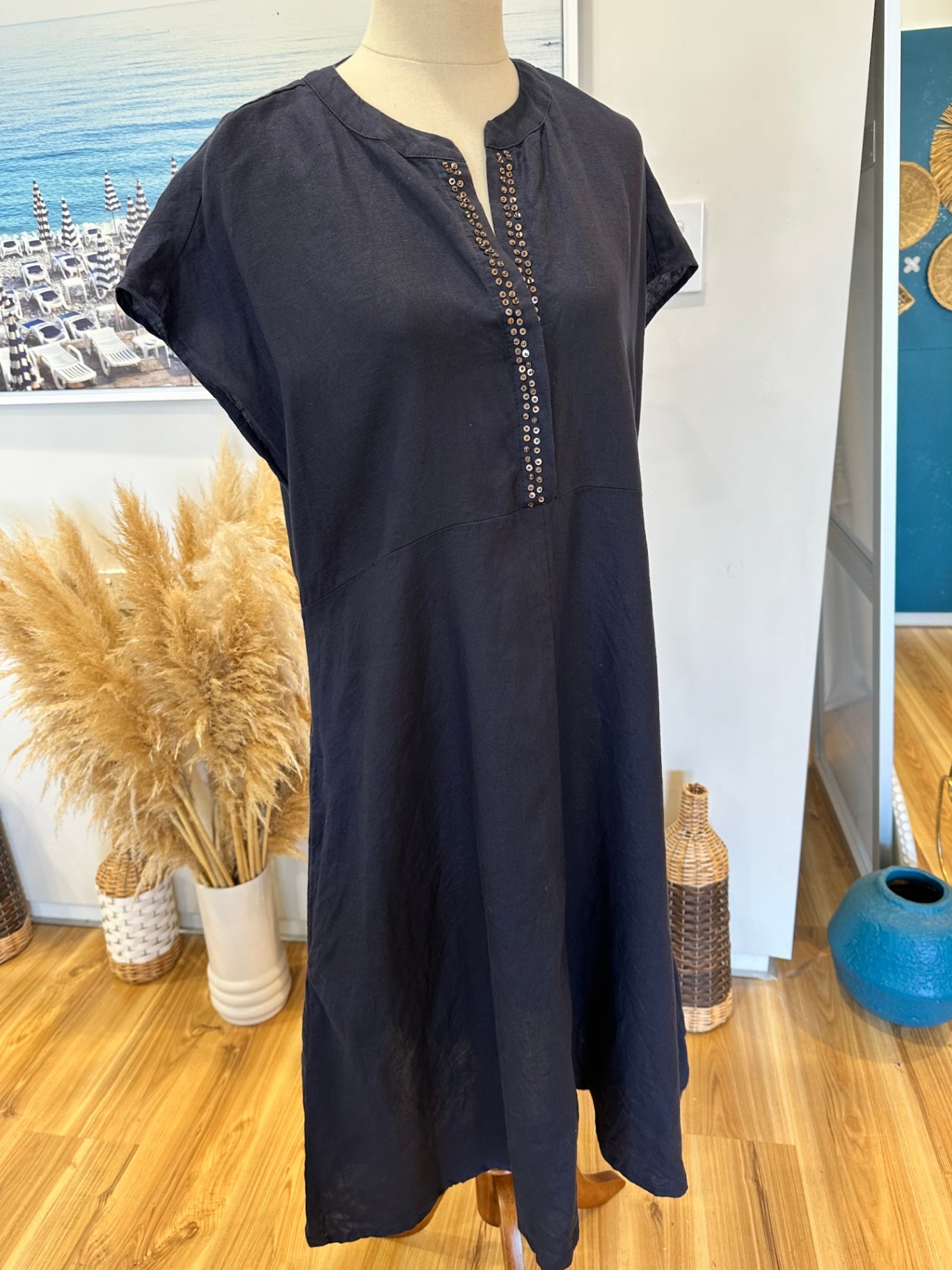 [SALE] Jigsaw Dress - Large - Navy Blue