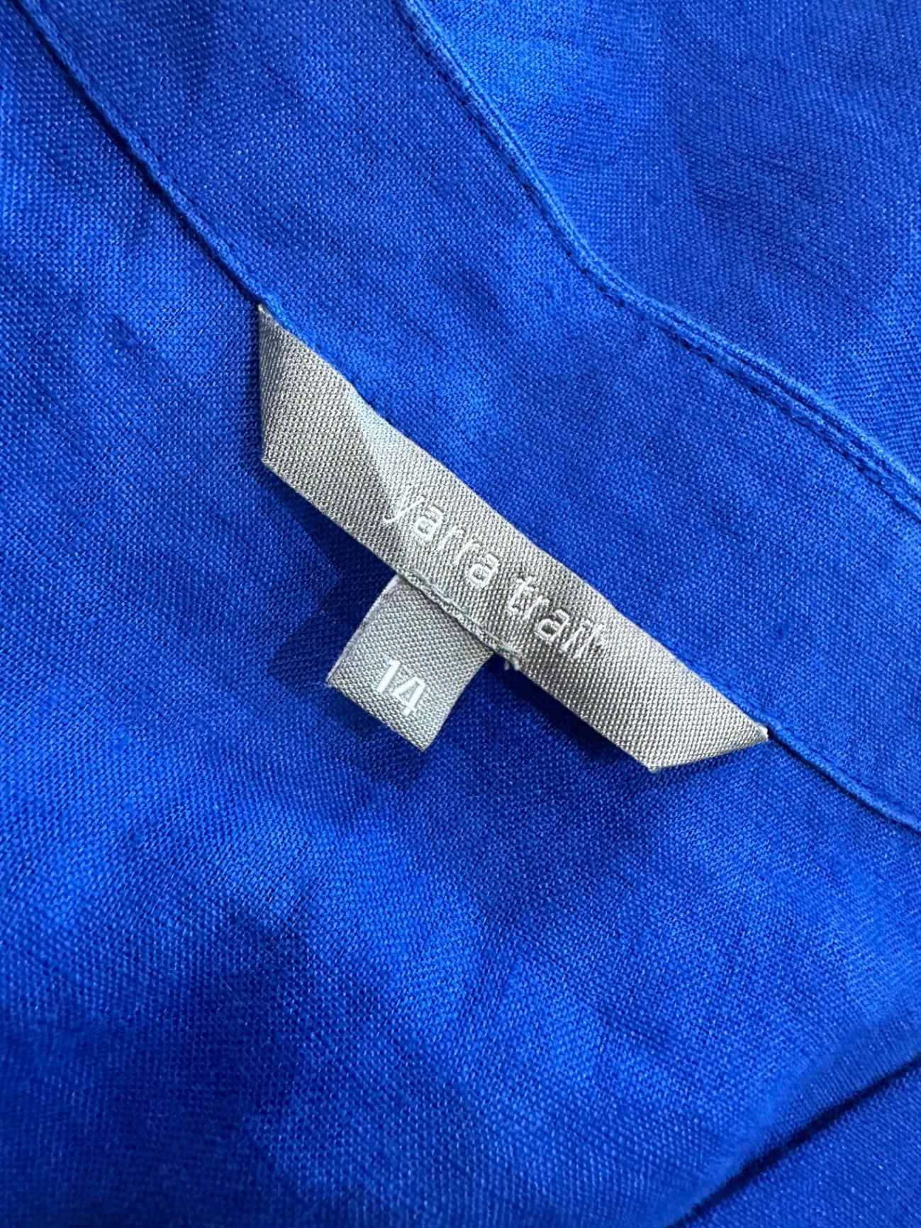 [SALE] Yarra Trail Blouse - Size 14 - Blue - 100% Linen