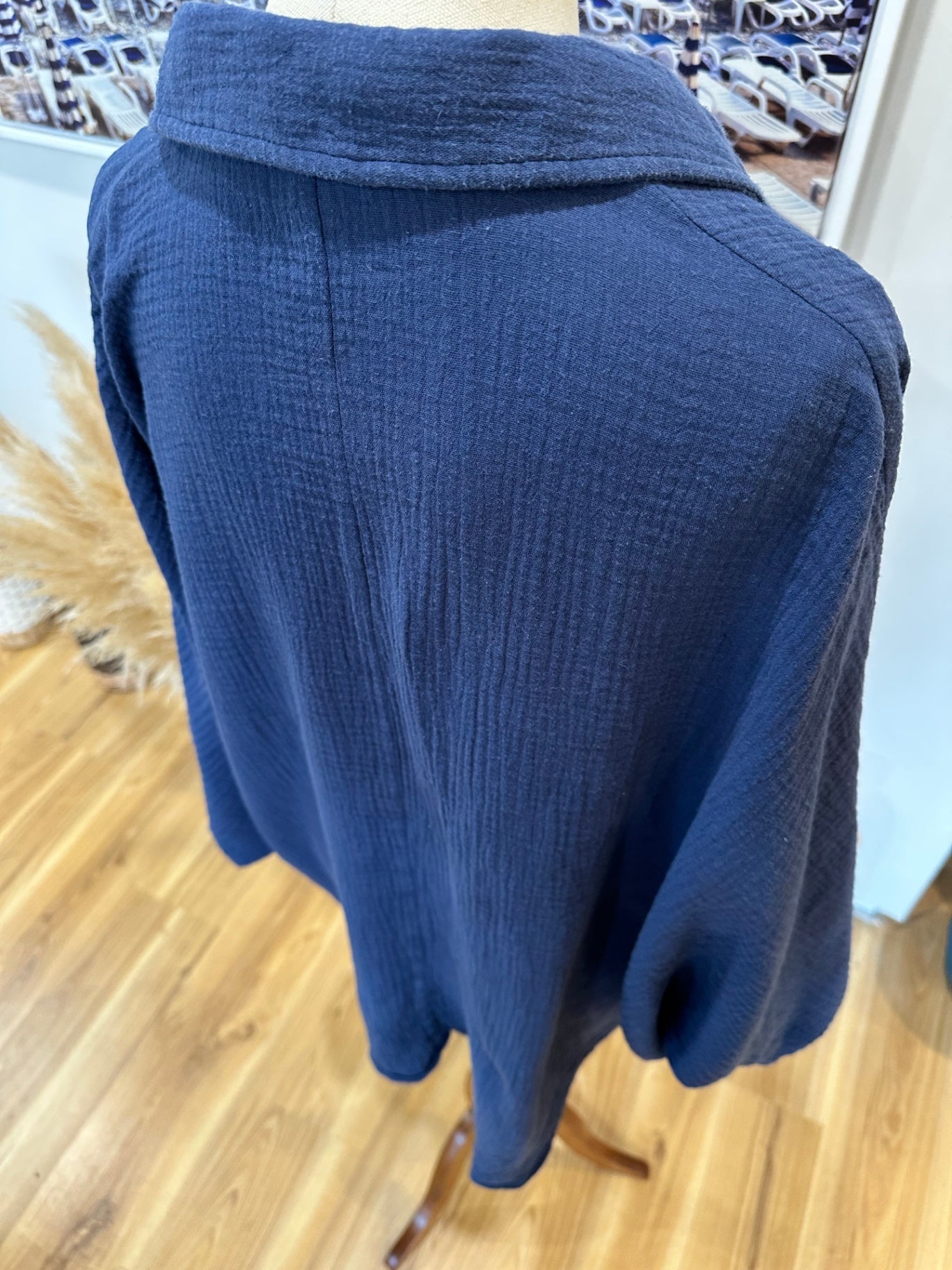 [SALE] Haven Blouse w Batwing Sleeve - One Size - Blue