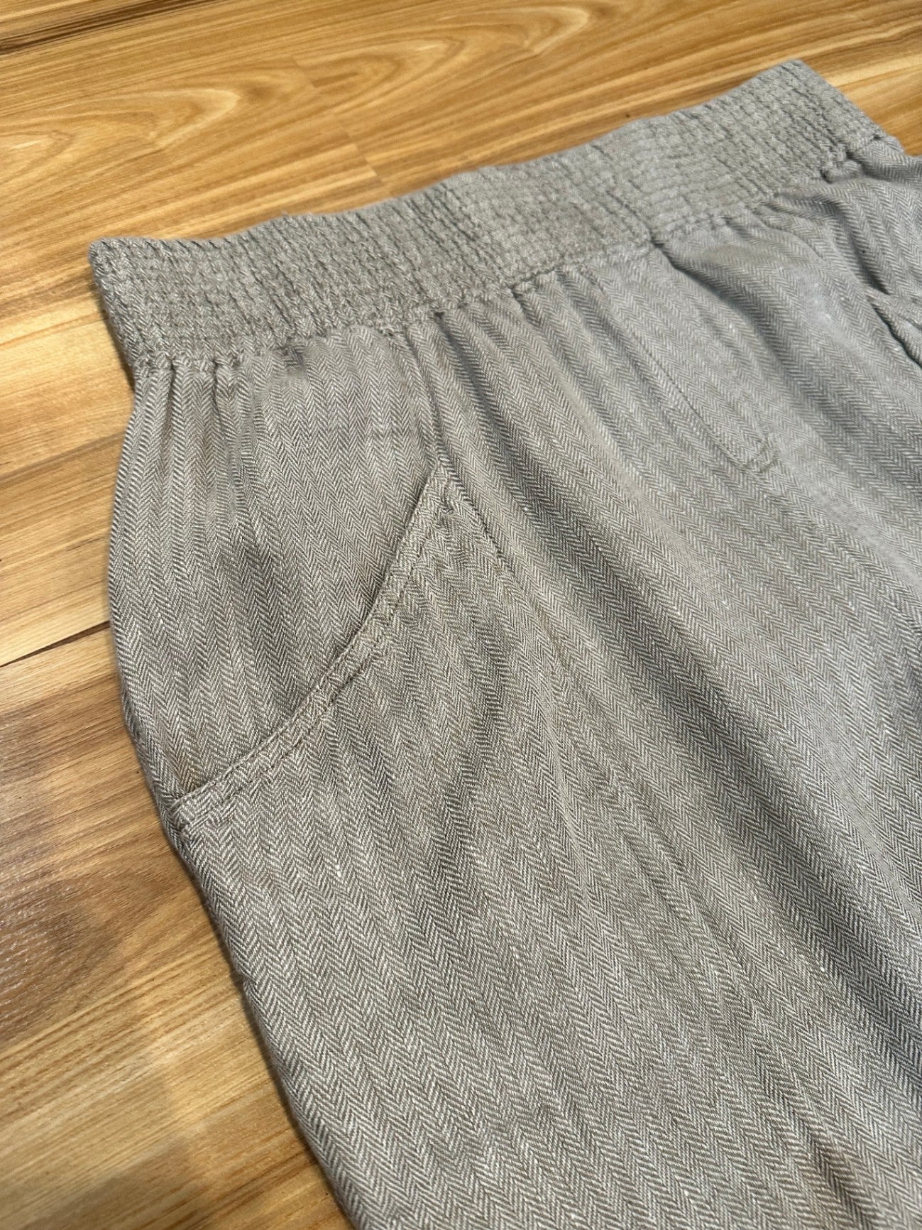 Jigsaw Pants - Size 16 - Beige - 100% Linen