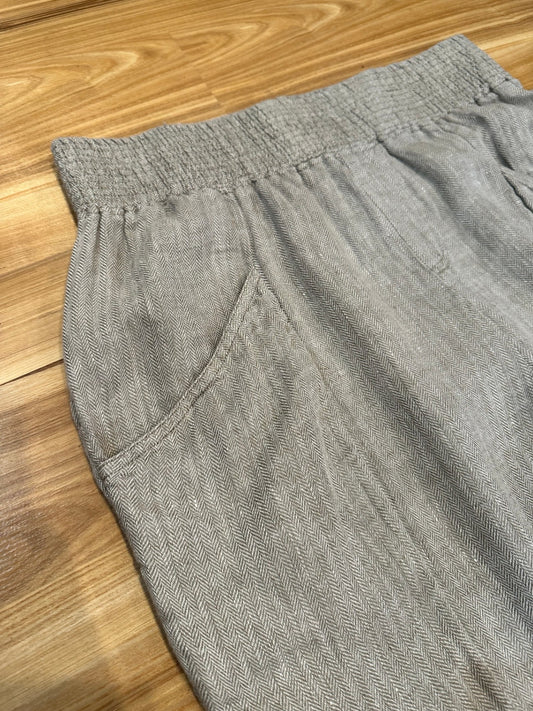 Jigsaw Pants - Size 16 - Beige - 100% Linen