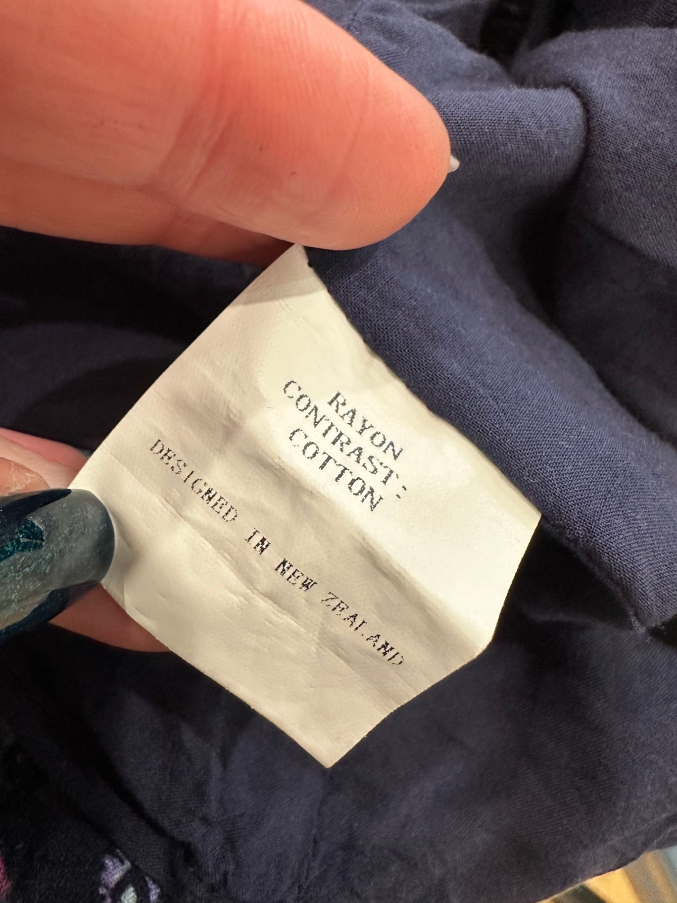 [SALE] Libertine Dress - Size 14 - Navy blue w Paisley Print [Fault]