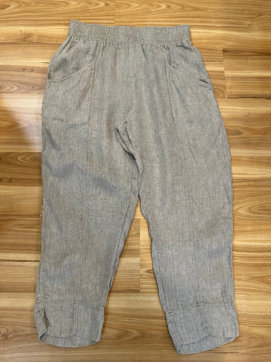 Jigsaw Pants - Size 16 - Beige - 100% Linen