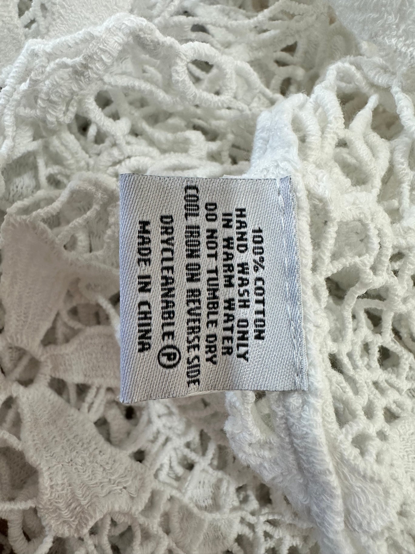 Vassalli - Crochet-Style Top - Size 14 - White