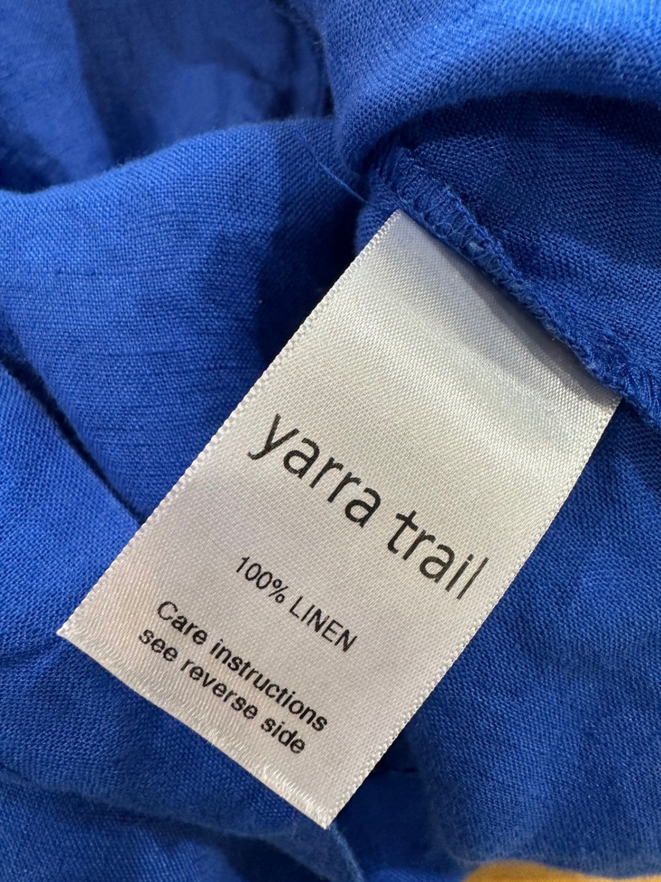 [SALE] Yarra Trail Blouse - Size 14 - Blue - 100% Linen