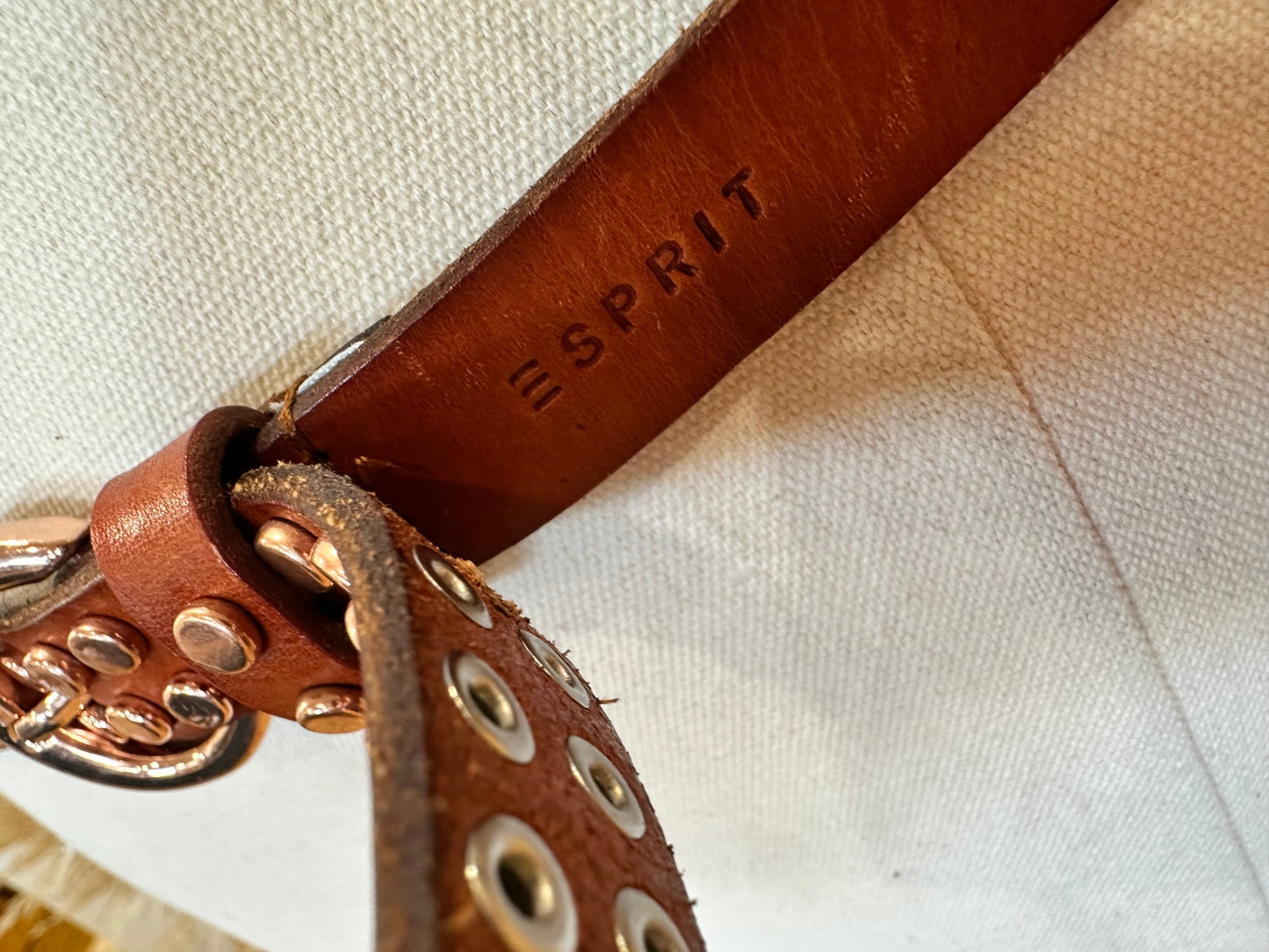 Espirit Belt - Small / Medium - Brown w Rose Tone Studs
