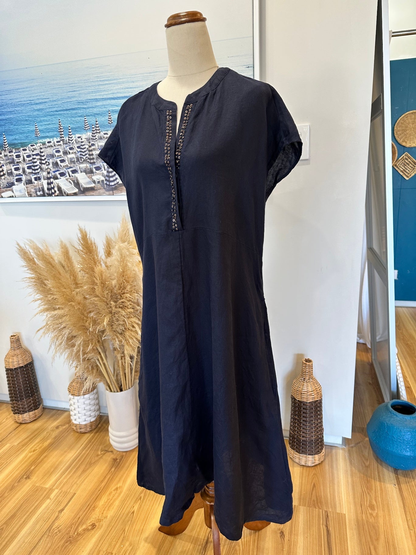 [SALE] Jigsaw Dress - Large - Navy Blue