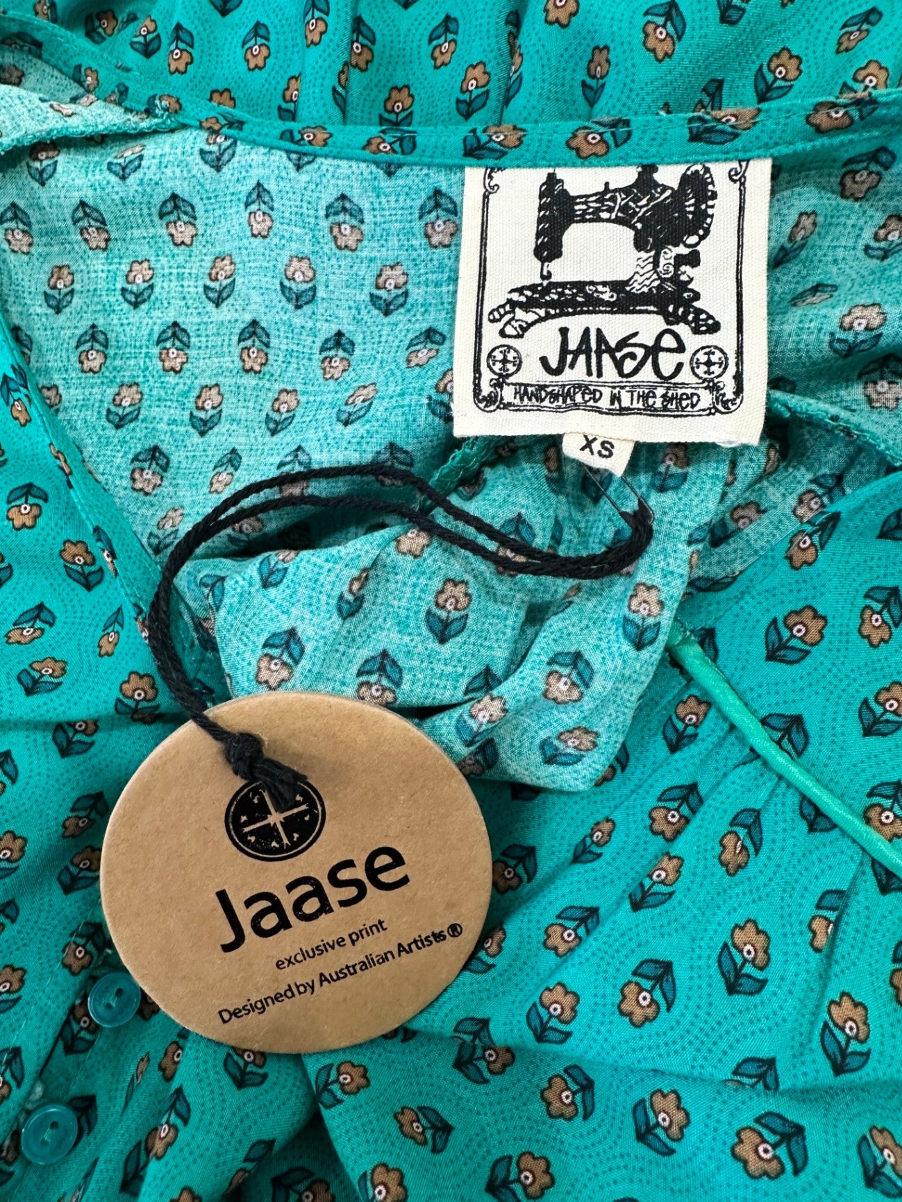 Jaase - Maxi Dress - Size Extra Small / Small - Jade- NEW