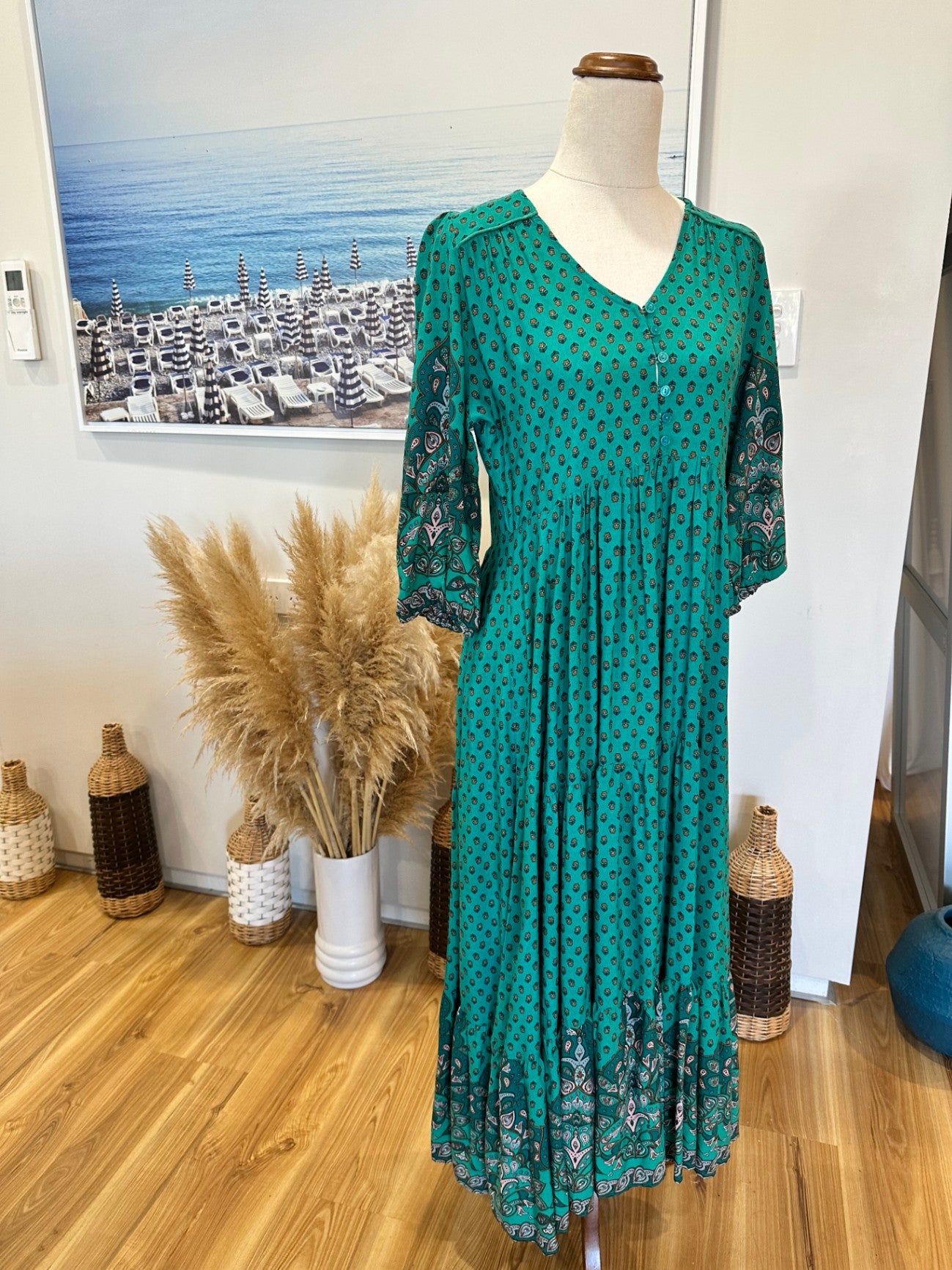 Jaase - Maxi Dress - Size Extra Small / Small - Jade- NEW