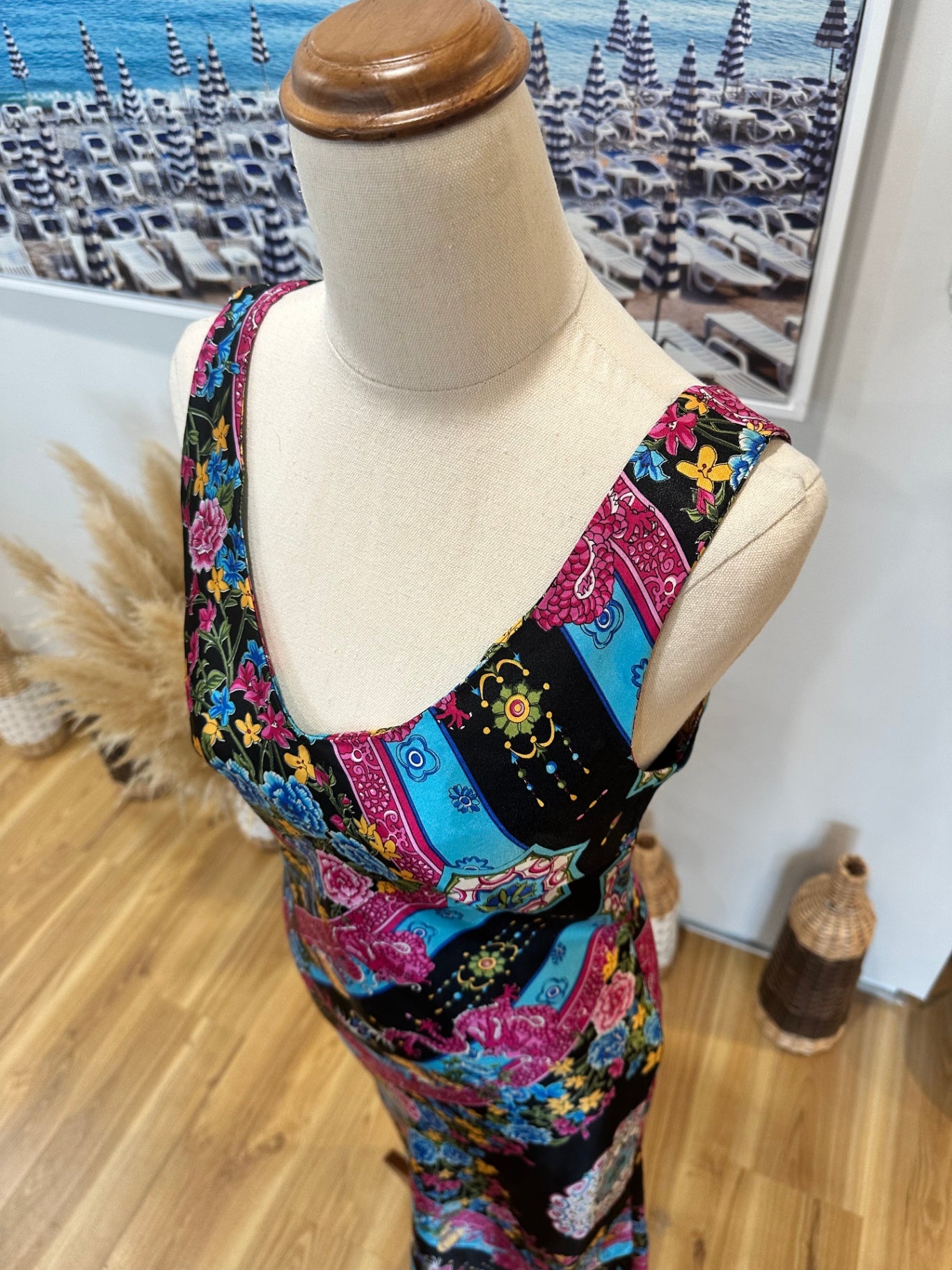 [SALE] Vintage Y2K Dress - Dragon inspired Print - Size Small / Medium