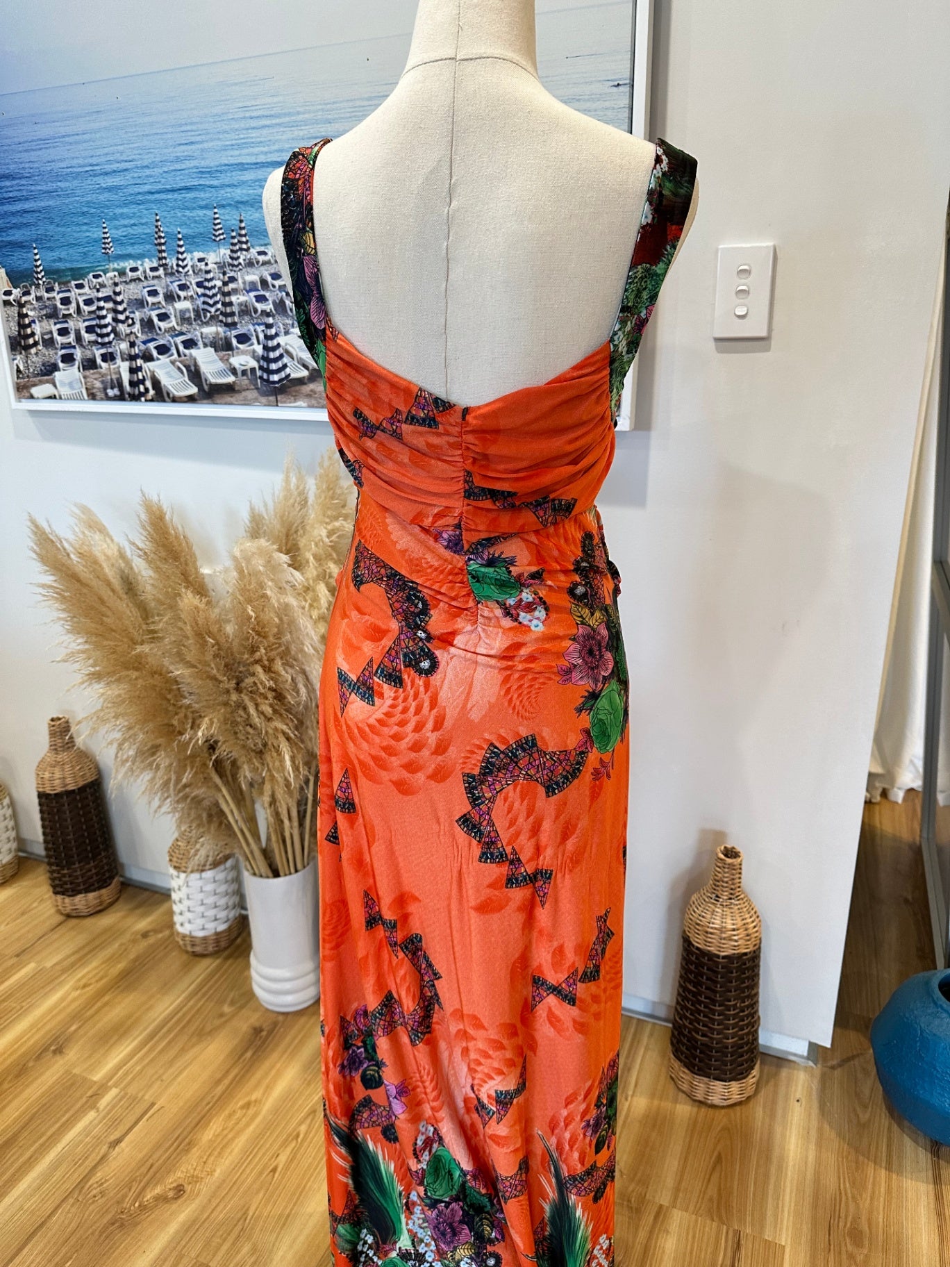 [SALE] Maxi Dress - Medium - Orange, Black, Green, Purple