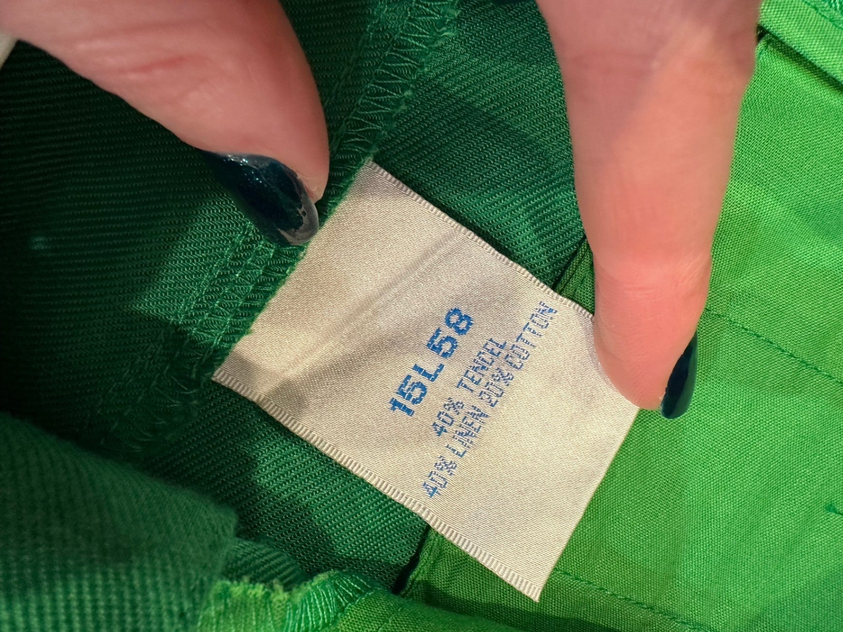 [SALE] Wide Leg Pants - Green - Size 14 - 40% Linen - NEW