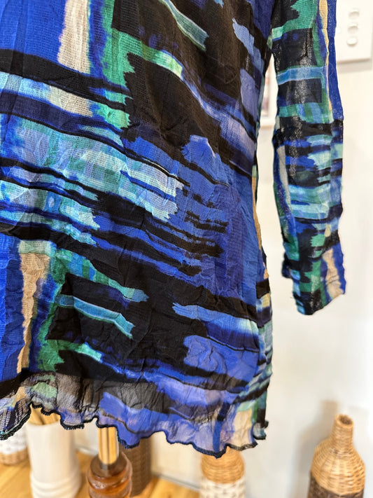 Blouse - Ocean Tones - Size 8 - NEW