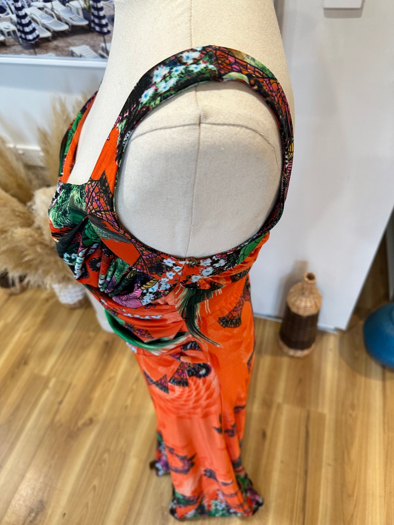 [SALE] Maxi Dress - Medium - Orange, Black, Green, Purple