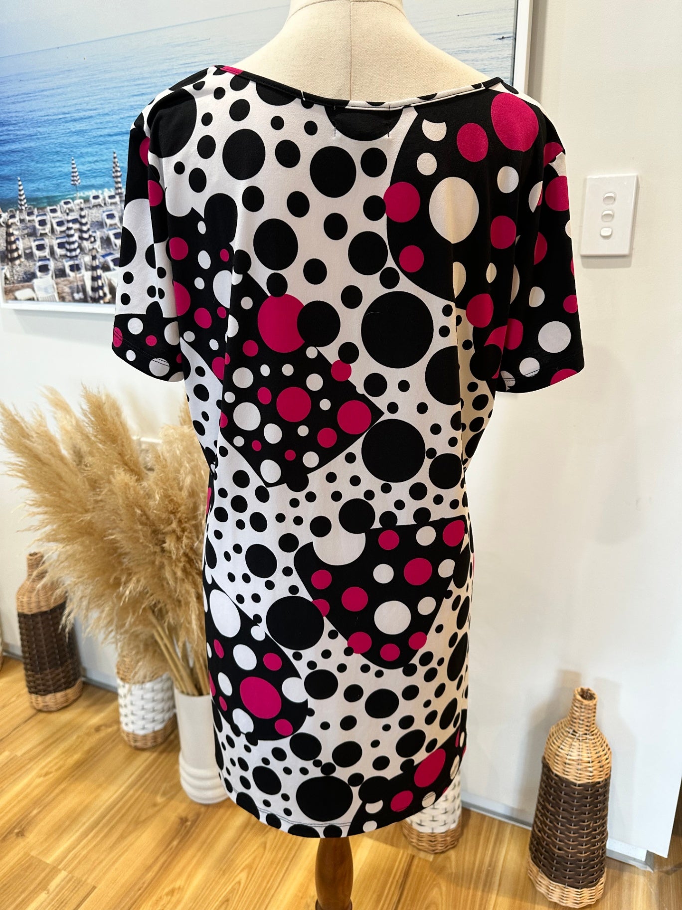 [SALE] Lifespace - Blouse - Size 18 - Black / White / Pink