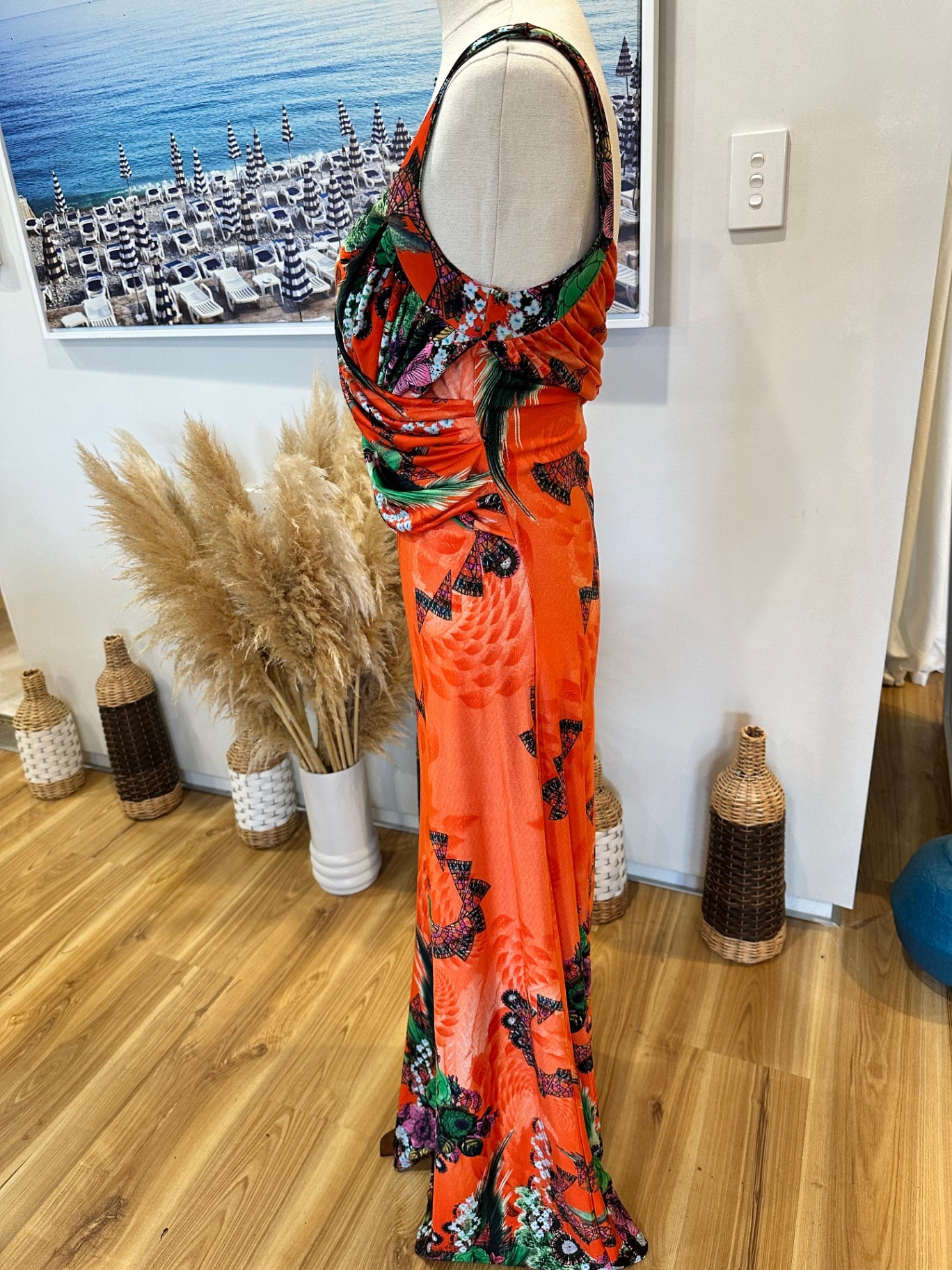 [SALE] Maxi Dress - Medium - Orange, Black, Green, Purple