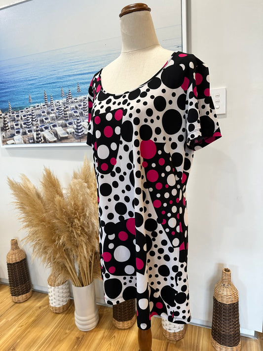 [SALE] Lifespace - Blouse - Size 18 - Black / White / Pink