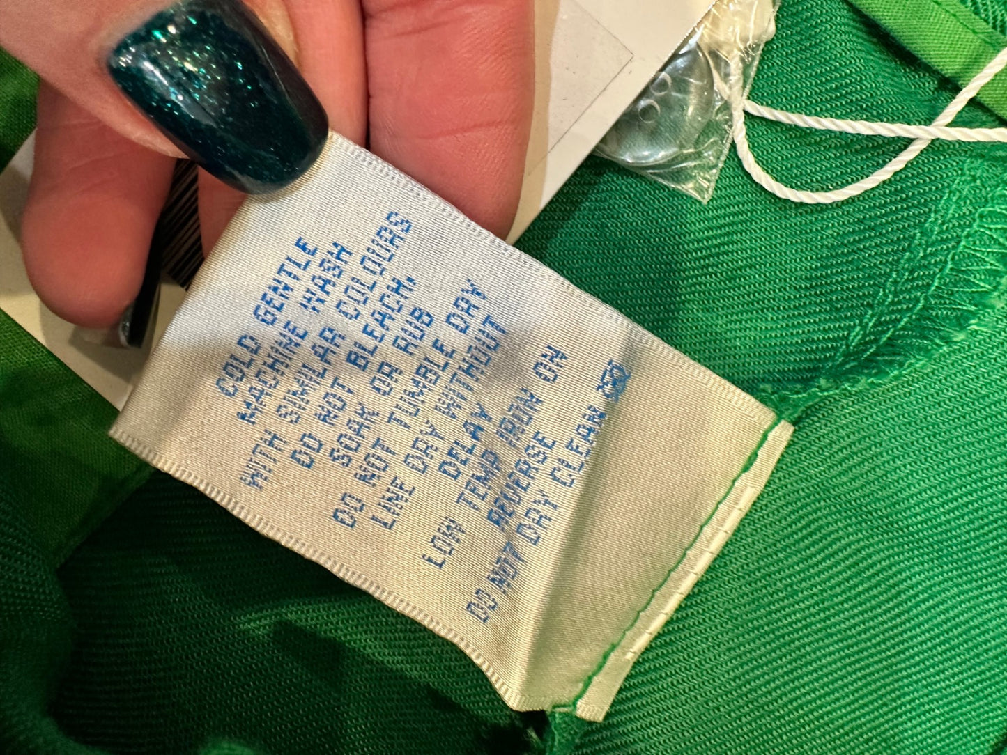 [SALE] Wide Leg Pants - Green - Size 14 - 40% Linen - NEW