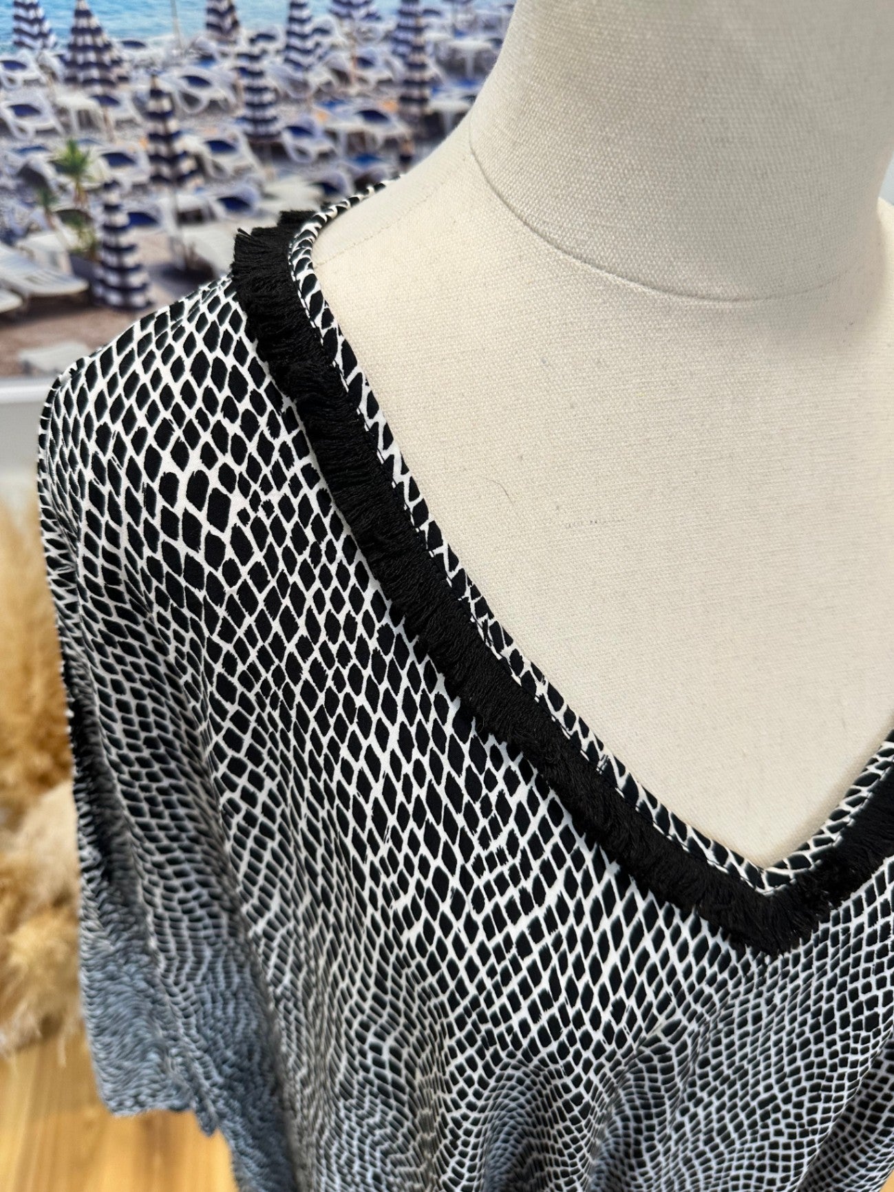 Humidity - Kaftan - One Size - Black and white