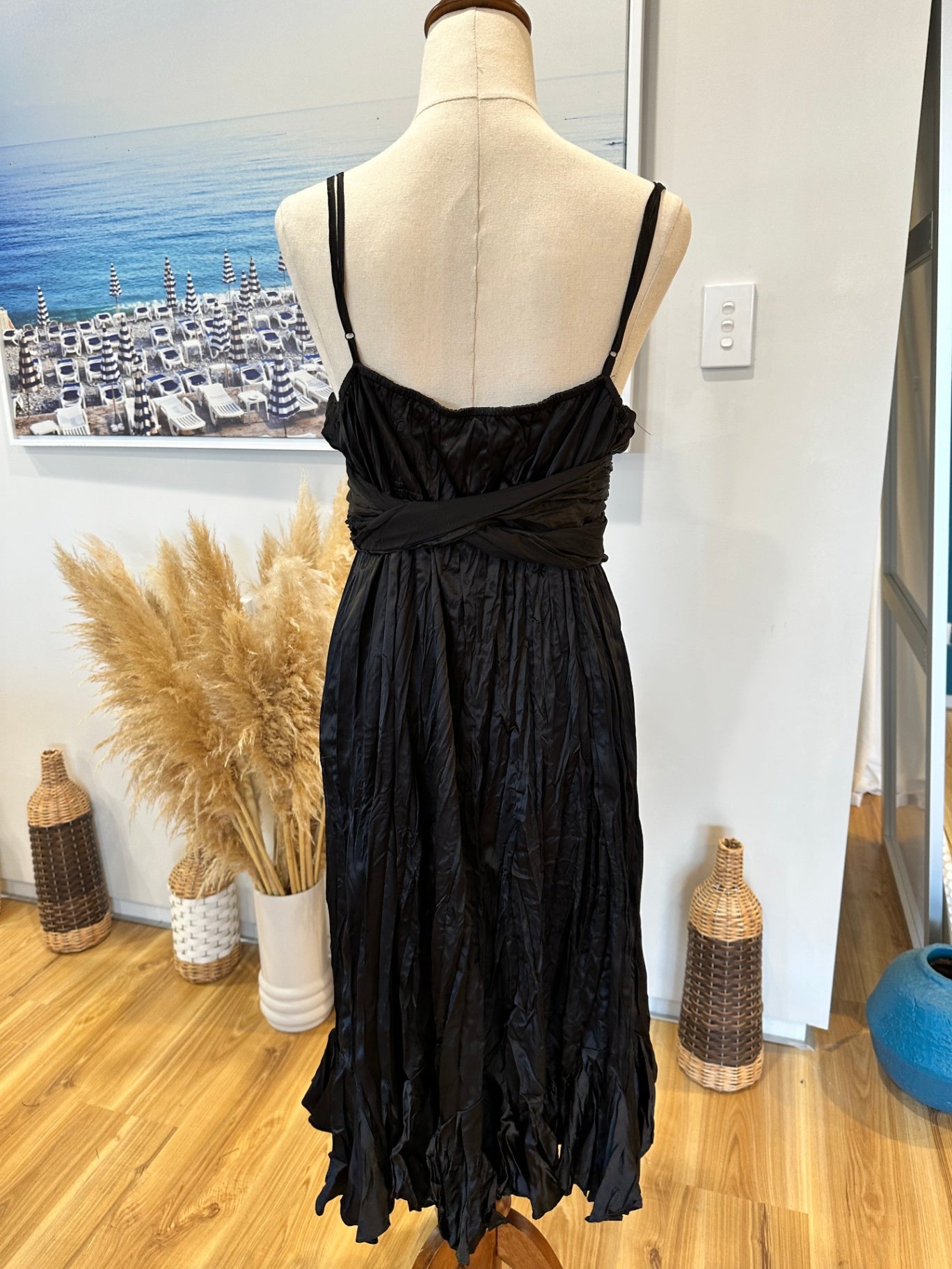 Black Dress - Size 20 - Wraparound Bust - NEW